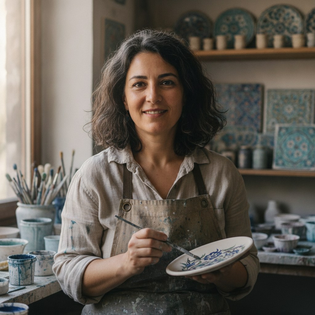 Derya Salihoğlu, kurucu ve baş çini ustası